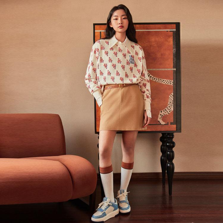 New MLB Los Angeles Dodgers Sweatshirts Unisex Cream 3AMTM0231-07CRS