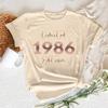 Oryginalny Unisex T-shirt z 1986 roku Vintage 1986 Graficzne Koszulki na Urodziny Unisex Koszulka na 40. Urodziny Prezent na 40. Urodziny Dla Unisex