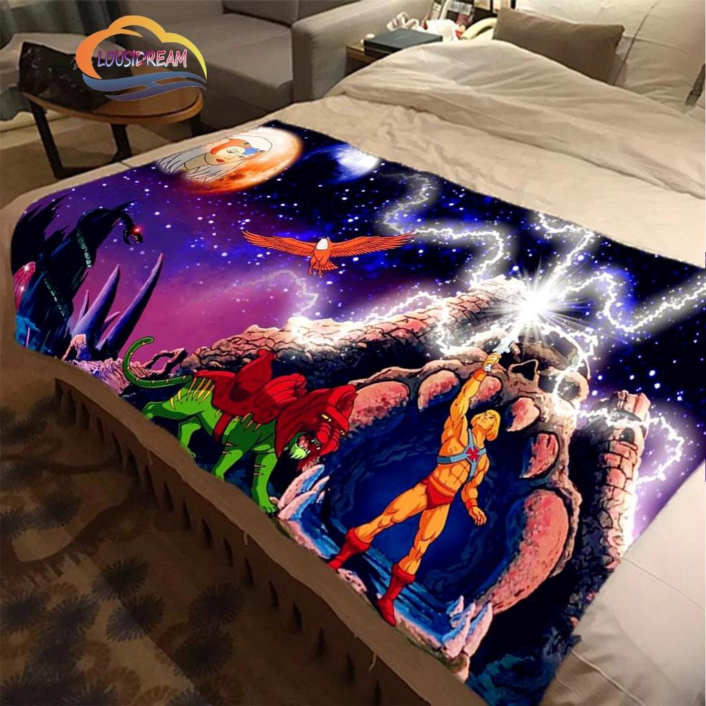 Cartoon Masters of the Universe Wool Blanket Jindian Animation Cashmere  Fashion  Portable Flannel Warm Camping