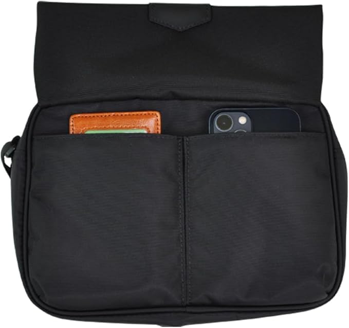 5608cha flap shoulder unisex [Manhattan Passage] (Charcoal) A5-compatible bag,