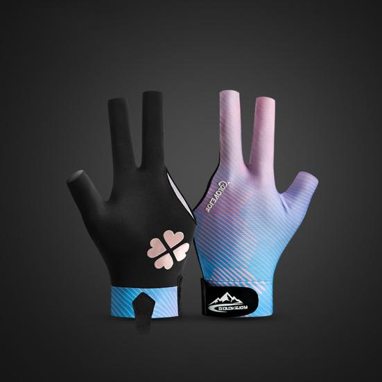 1Pc Billiards Glove Stretch Breathable Anti-slip Sweat-absorbing Men Women Left Hand Snooker Cue Sport 3-Finger Glove Billiards Accessories