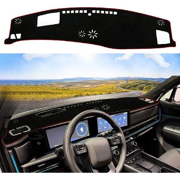 Niestandardowa osłona deski rozdzielczej Pasująca do Hyundai Santa Fe 2024 Antypoślizgowa podkładka wewnętrzna Dekoracja Osłona przeciwsłoneczna Ochrona przed odblaskami i promieniami UV Mata na deskę rozdzielczą