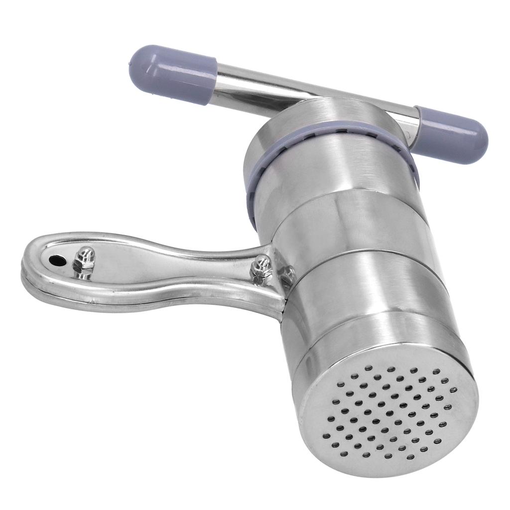 Stainless Steel Manual Noodle Maker Pasta Press Machine with 5 Mold Head Kitchen Accessory