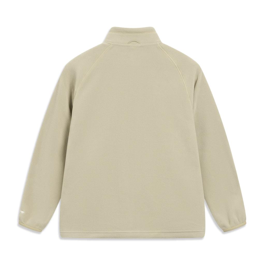 Li Ning Outdoor Series Outdoor CF Water Repellent Stand Collar Zipper Letter Fleece Jacket Women Jackets AWDV912-3