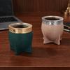 Creative 180 ML Stainless Steel Double Wall Cup Tortoiseshell Pattern Rust-proof Eggshell Cup Flat Bottomed Tumbler Kitchen