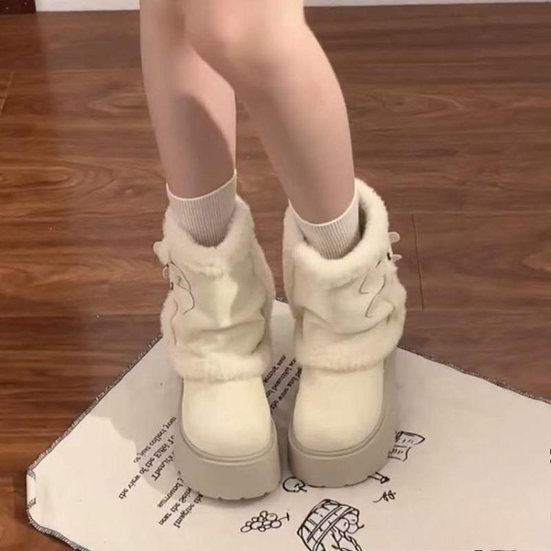High-top Shoes, Snow Boots with Thick Soles, New Style, Padded Boots, Short Boots