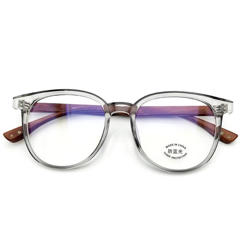 

Новые модные женские очки для близорукости, винтажные круглые деревянные очки для женщин и мужчин, анти-синий светильник, прозрачные очки для близорукости 0(anti-blue)