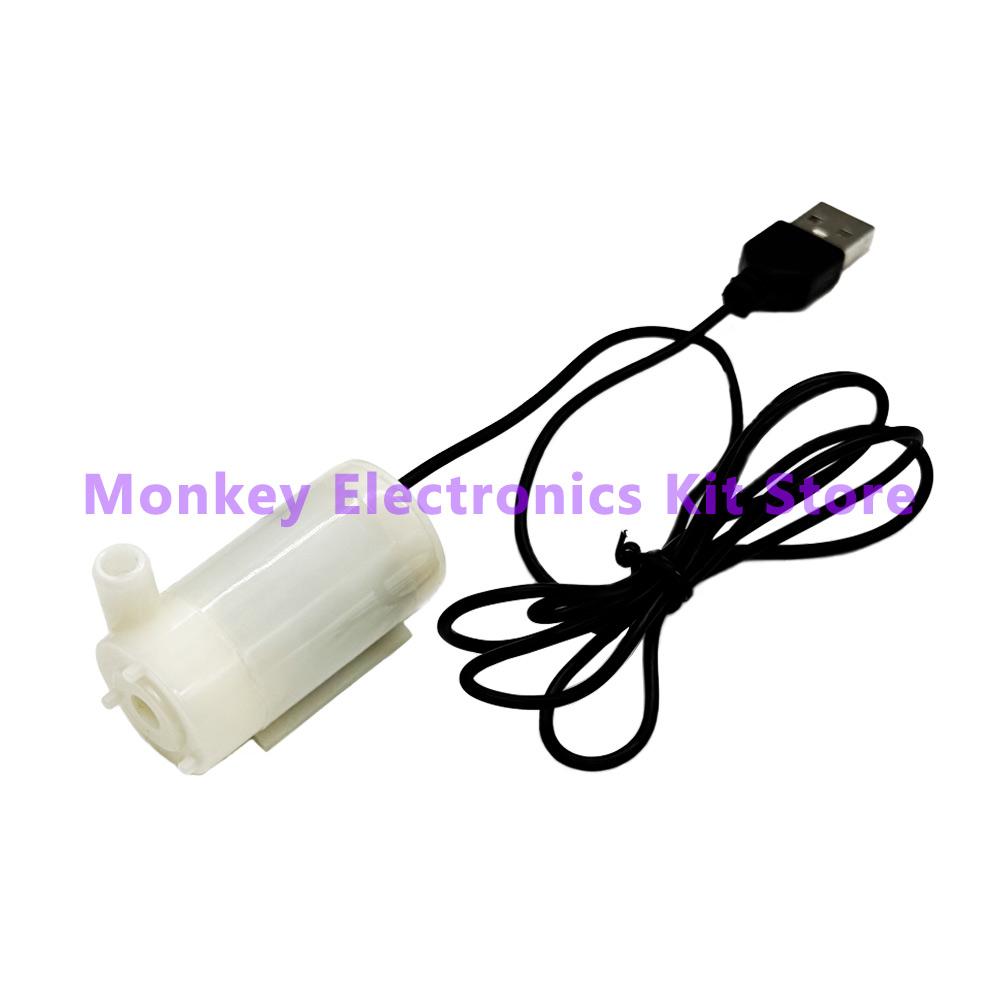 1pcs DC 1-1V USB Micro Submersible Mini Low Noise Brushless Water Pump for Aquariums Fish Tank Pond Fountain Hydroponics Garden