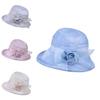 Summer Foldable Sun Hat With Mesh Flowers For Women Breathable Sun Protection