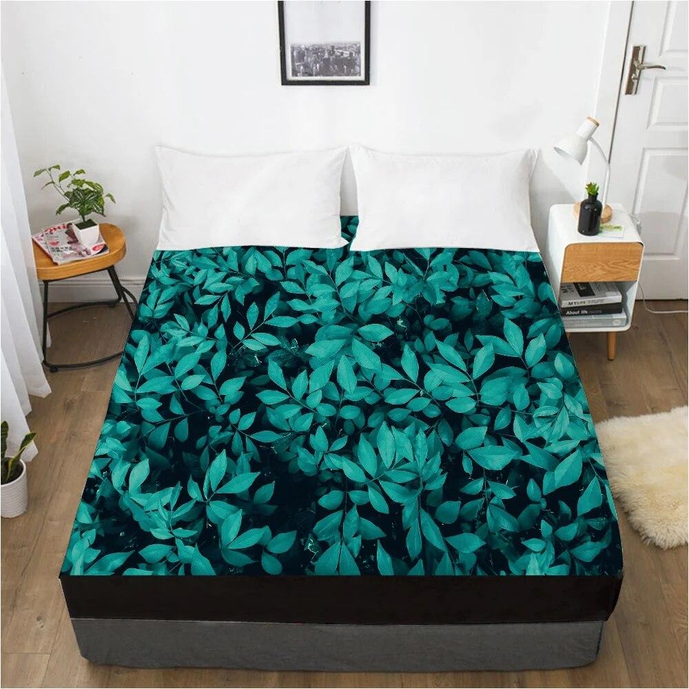 1pc Bed Sheet Elastic Fitted Sheet With An Elastic Band 150/180/200/160*200 Mattress Cover Double Bed Cover Nordic Sea