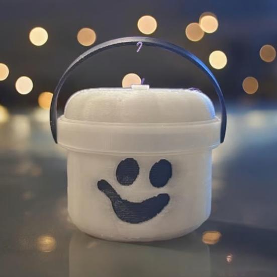 Mini Halloween Bucket Candy Holder Spooky Mini Bucket Figurines Trick or Treat