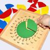 Montessori Math Fraction Puzzle Board for Early Education Kids