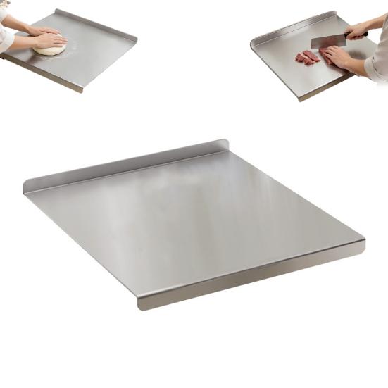 Slip-resistant Chopping Board Stainless Steel Cutting Board with Non-Slip Bottom Cutting Meat Bread Vegetables Fruits Cakes Easy To Clean Kitchen