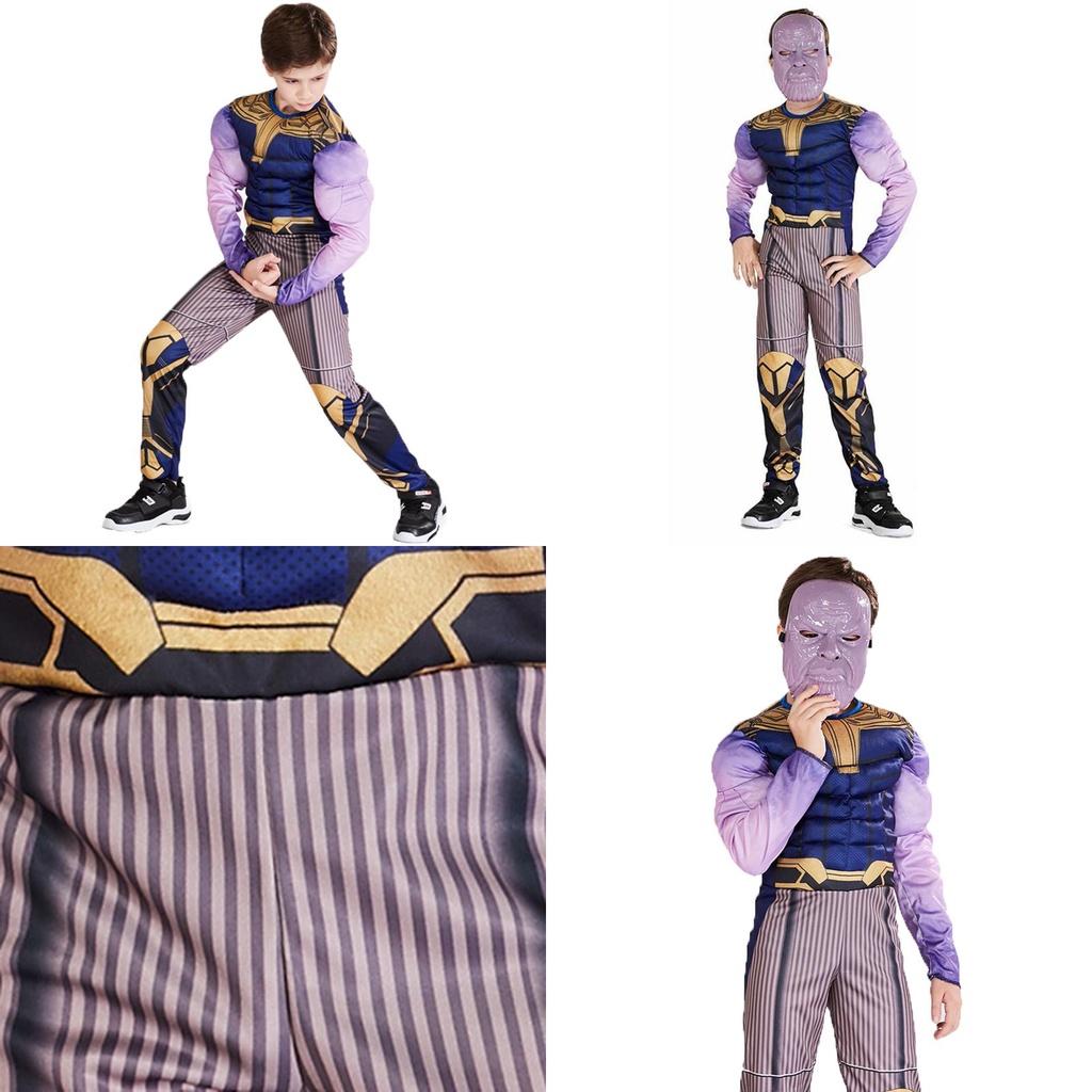 Avengers 4 Endgame Thanos Tuta Costume da Ragazzo Con Squisita Fattura e Vestibilità Confortevole