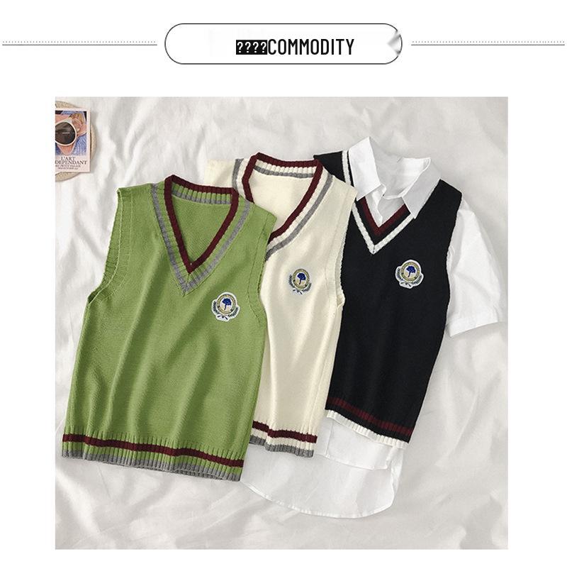 Women's Trendy Sleeveless Knit Vest - Autumn College Style