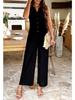 Di Yun Women's Elegant Solid Color Button Jumpsuit - Spring/Summer 2024 Collection