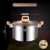 Extra-High 316L Stainless Steel Steamer Pot, Rivet-Free, Anti-Scald, Large Capacity for Porridge/Soup