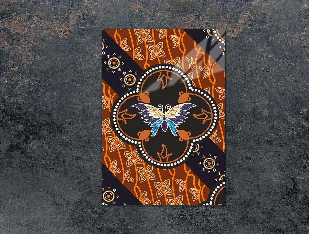 SZKLANA DESKA DO KROJENIA 35x52 MOTYL