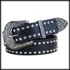 [White Fang] Belt Buckle Rivet Retro Punk Hip Hop Stylish Men's Women's BTA362 (Black)