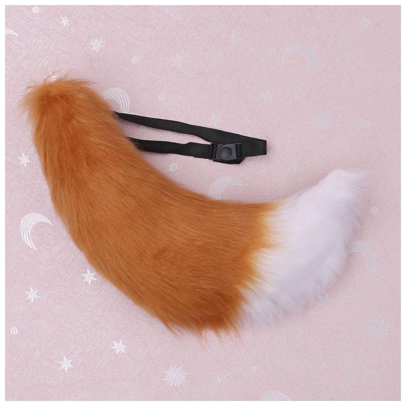 Adjustable Belt Fox Tail Cat Fur Furry 70cm Anime Fox Tail Cosplay Prop Carnival Party Xmas Anime Accessories Halloween Costume