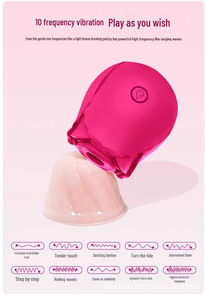 Rose Multi-Frequency Vibration Breast Enhancement and Teasing Device
