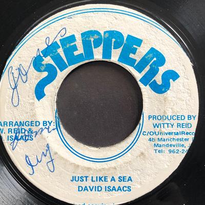 7inch Record DAVID ISAACS Just Like A Sea NONE Steppers Jamaica Reggae Ska Dub Used
