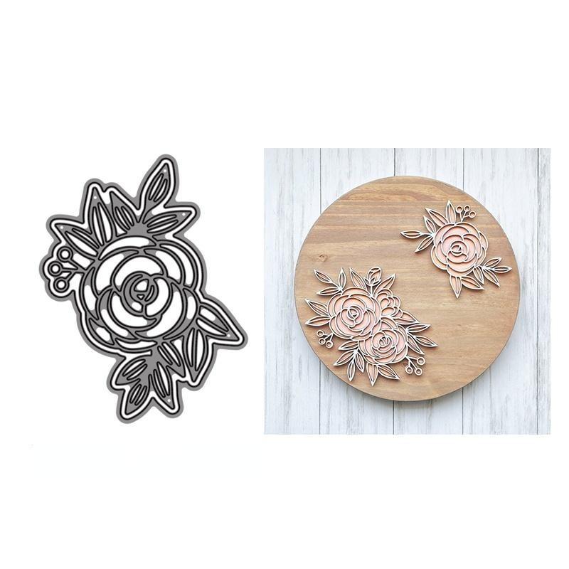 Rose Flower Leaves Shaker Metal Cutting Dies for DIY Scrapbooking Cutting Die Paper Cards Embossed Decorative Craft Die Cut