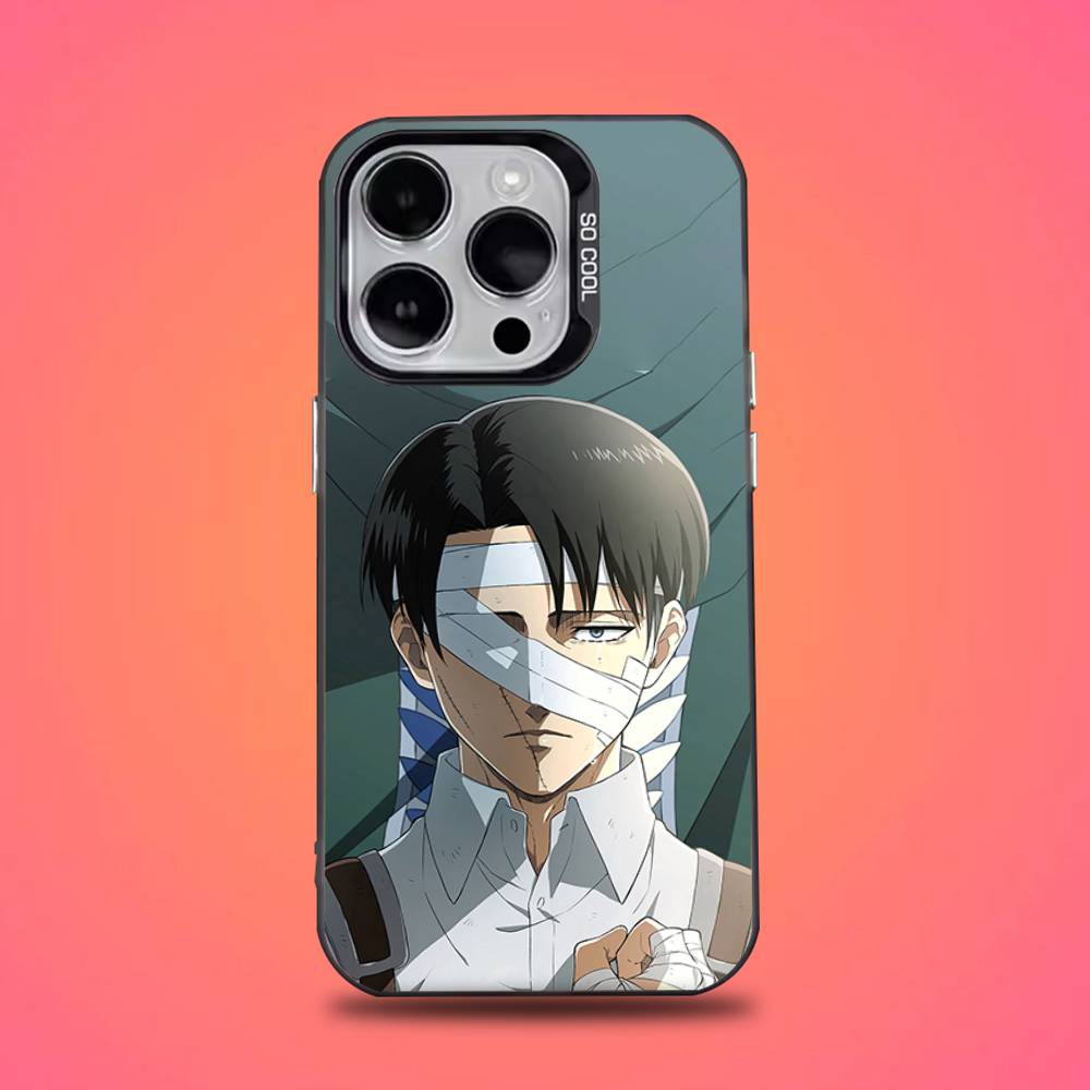 Levi Ackerman Attack On Titan Phone Case For iPhone 16,15,14,13,12,11,Mini,Pro,E,SE4,XS,MAX Black Candy Matte Cover