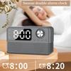 15W Wireless Charging Bluetooth-compatible Speaker with LED Mirror Clock Double Alarms Not Theft Designs Suitable for Home Office
