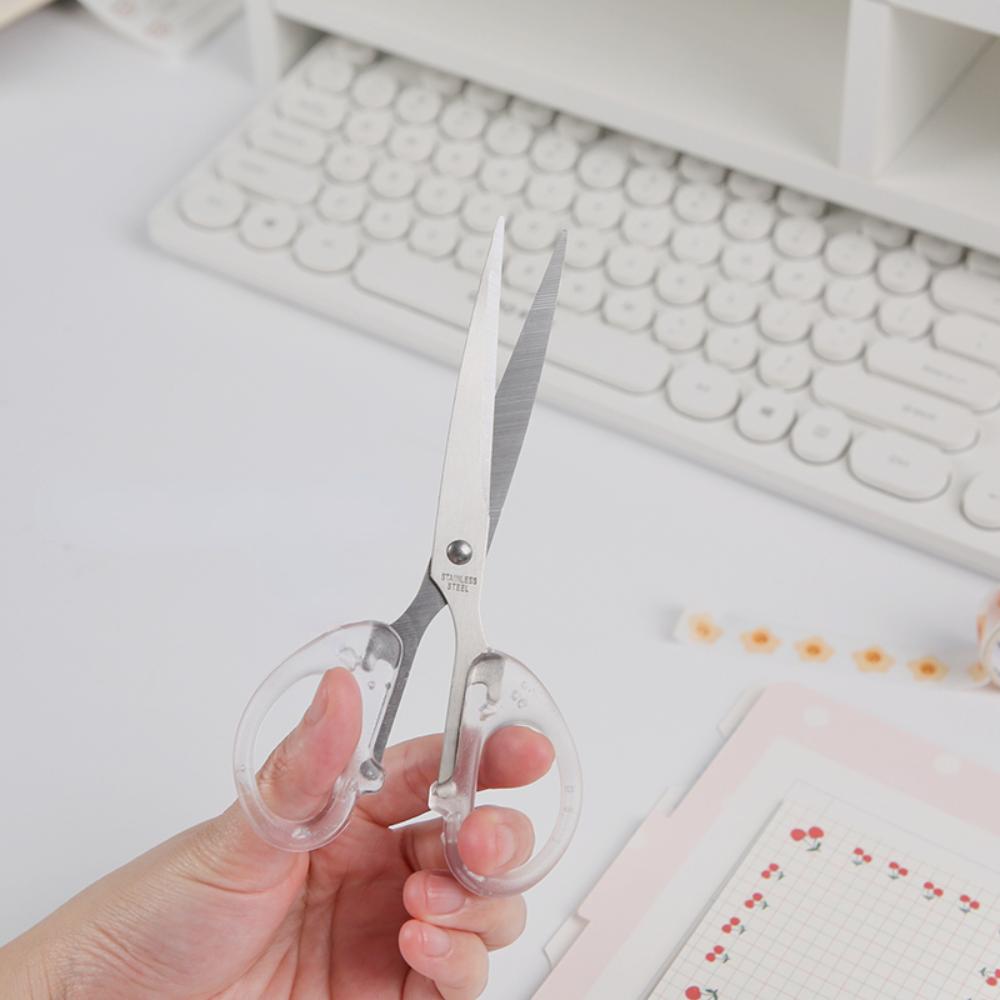 Mr. Paper 3 Style Ins Style Transparent Scissors Creative Good-looking Student Desk Supplies Multi-purpose Scissors Stationery