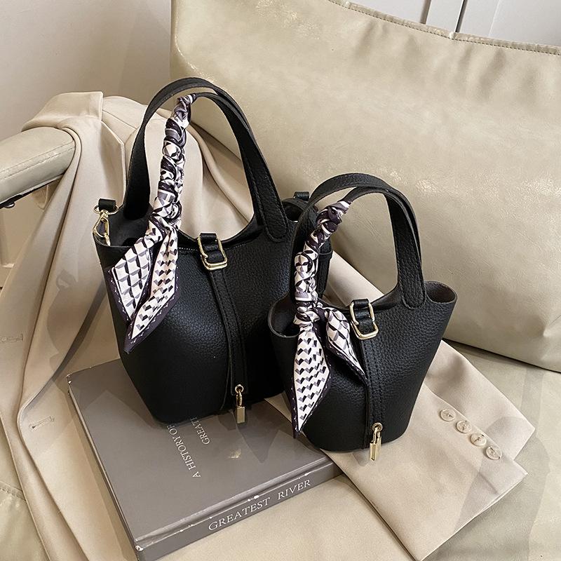 

Niche Портативная сумка-ведро Женская популярная сумка-мессенджер Универсальная сумка через плечо large чёрный