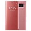 Case for Samsung Galaxy Note 8, Shockproof Mirror Flip Case Cover - Rose Gold