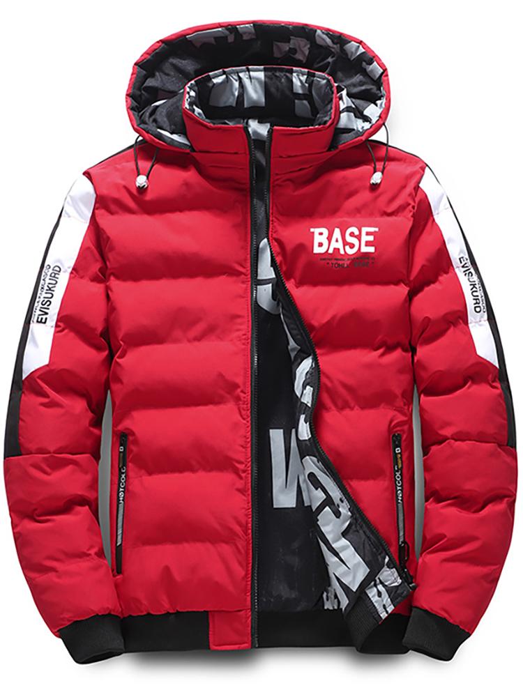 Winter Men's New Double-Sided Jacket Padded Thickened Cold Warm Comfort Down Jacket Hat Removable One Piece Of Two Wear M-5xl