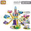 Loz Building Blocks Ferris Wheel Toys A Carousel Plastic Assembly Blocks Children Toy Educational Diy Architecture Model 1718