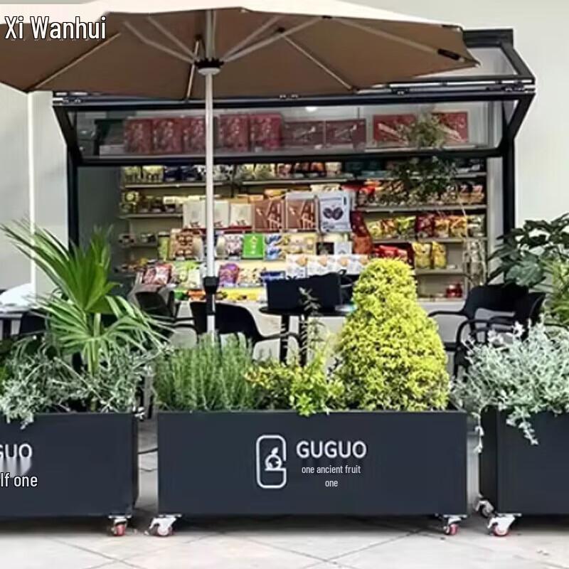 Outdoor Movable Planter Box with Wheels