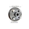 Brake Drum Hub 4-Stud Hardware Coated for Mechanics