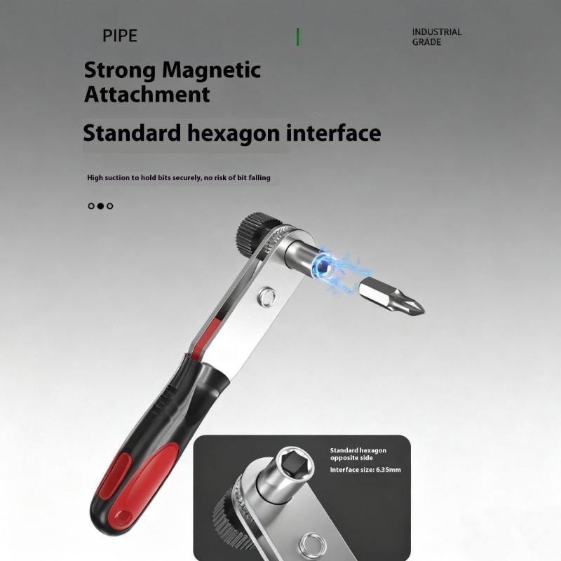Double Direction Ratcheting Socket Spanner Tool Kit Ergonomic Grip Compact Design Fit For Tight Space Maintenance Tasks