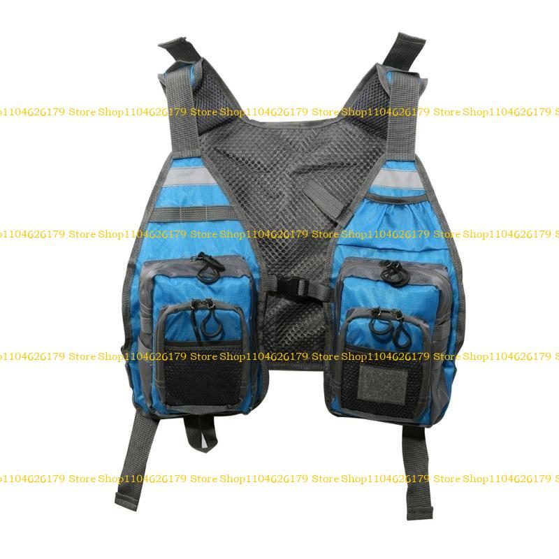 A1A2 Multifunction Fly Fishing Vest Fishing Accessories Trout Fishing Gear Adjustable Multi Pokcet Waistcoat for Adult