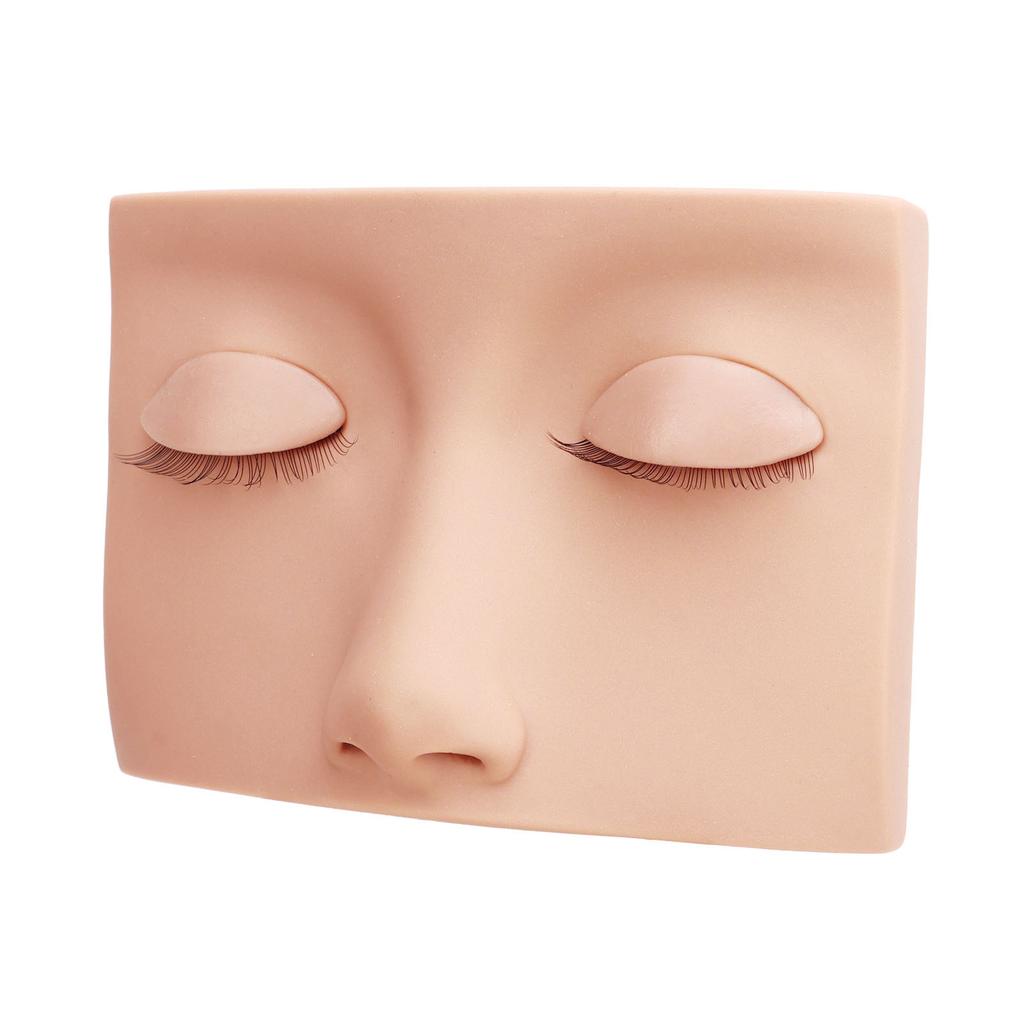 Lash Mannequin Head Removable Silicone Replacement Eyelash Mannequin Head for Training