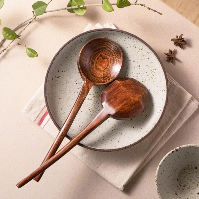 Linsenfang Tortoiseshell Wooden Cooking Spoons