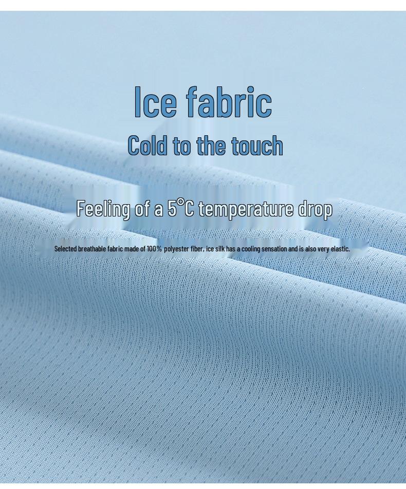 Men's Quick-Drying Ice Silk Sports Set: Short Sleeve T-shirt and Shorts
