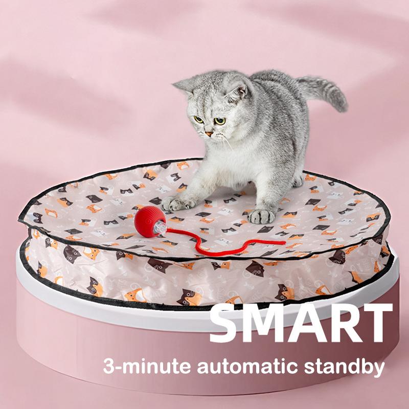 Interactive Cat Toys Ball Fast Rolling In Pouch Hide And Seek Kitten Toy Motion Activated Interactive Cat Toy For Indoor