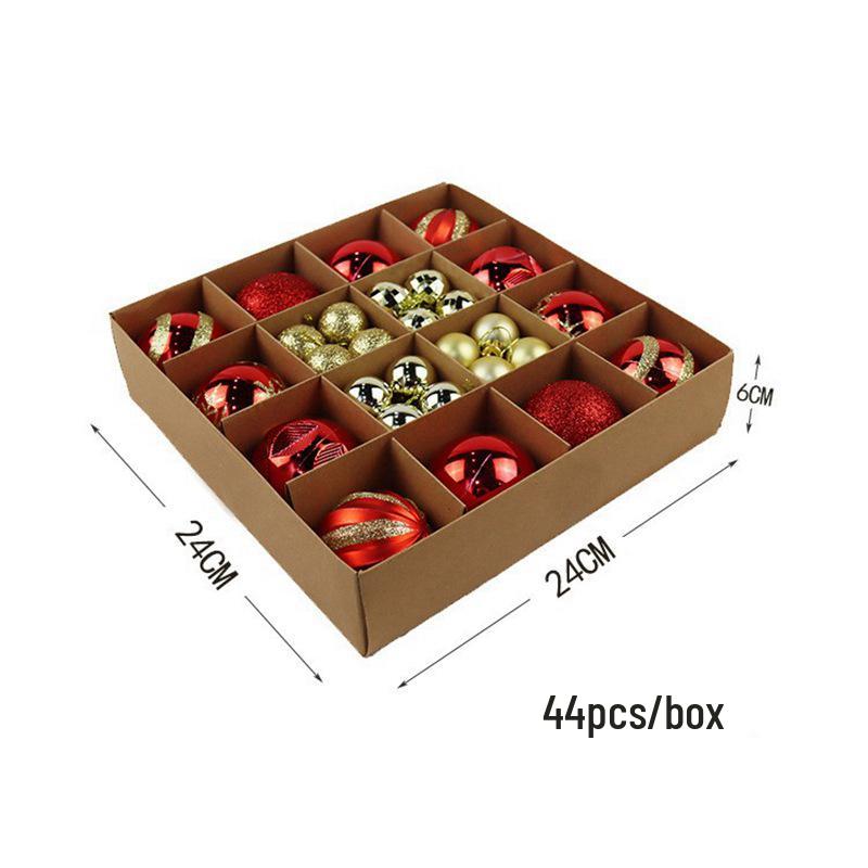 Christmas Tree Ornaments: Holiday Party Decor Ball Set with Gift Box