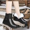 Herfst Winter Mama Warme Katoen Zachte Schoenen Dames Fleece Zijrits Dikke Zool Korte Laarzen Vrije Tijd Ronde Neus Platte Laarzen