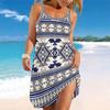Abito da Spiaggia da Donna Mini Abito Stampa Casual Moderno Senza Maniche Vestibilità Larga Esterno Quotidiano Estate