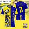 CR7 Al Nassr Stampa 3D Sportiva Asciugatura Rapida Traspirante Uomo Donna Maglietta Esterna Maglia da Calcio Allenamento di Squadra Bambino Bambina Manica Corta