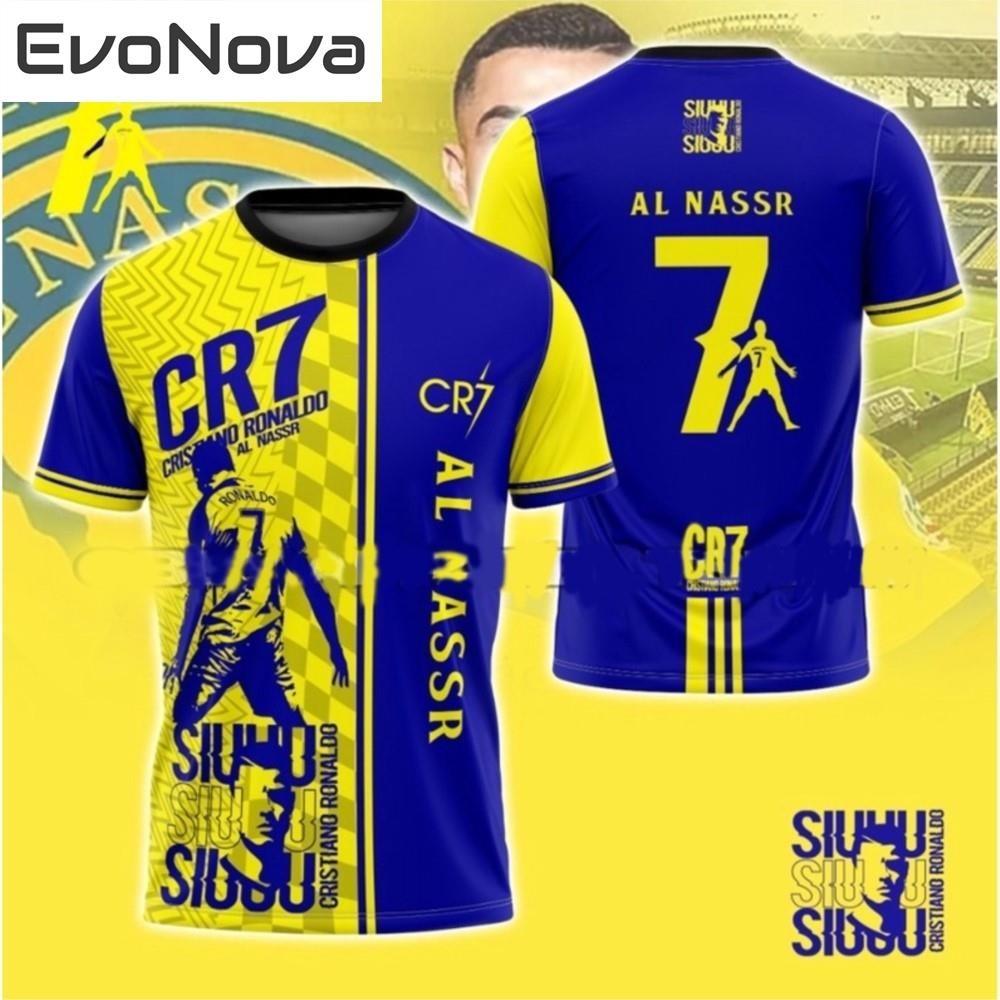 CR7 Al Nassr 3D Print Sports Quick-dry Breathable Men Women T-shirt Outdoor Football Jersey Team Training Short-sleeve