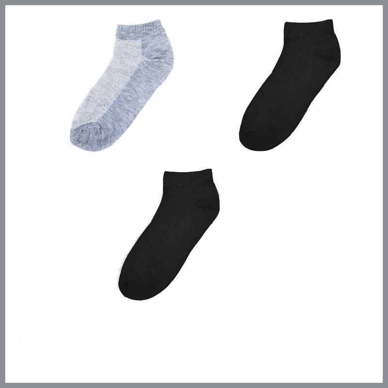 6Pcs=3Pairs/Lot Solid Mesh Men's Socks Short Invisible Ankle Summer Cotton Breathable Thin Male Boat Plus Size Eu 38-47