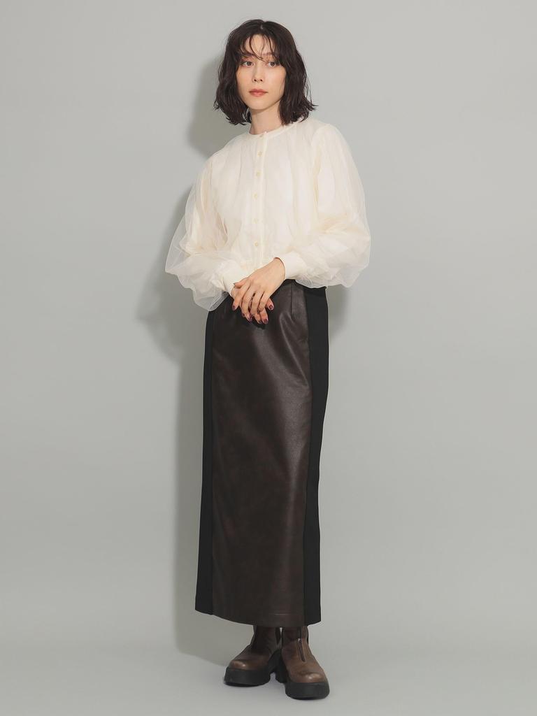 Ray Beams Long Sleeve Tulle Layered IVORY FREE Women's T-Shirt, Cardigan,