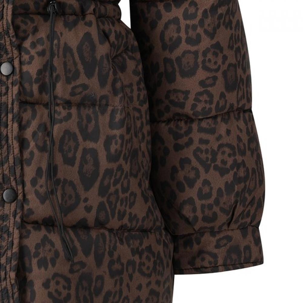 Ggpx Open Big Collar Leopard Padding Jumper  Gpbjp015f 